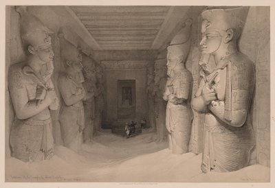 Egypten og Nubien: Bind I - nr. 14, Templets indre Aboo Simbel af Louis Haghe