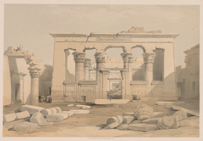 Egypten og Nubien: Bind I - nr. 28, Portico af Kalabshi-templet af Louis Haghe