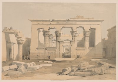 Egypten og Nubien: Bind I - nr. 28, Portico of the Temple of Kalabshi, 1838. af Louis Haghe