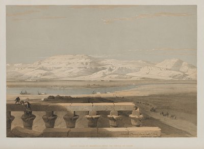 Egypten og Nubien, bind I: Libyan Chain of Mountains, fra Luxor-templet af Louis Haghe