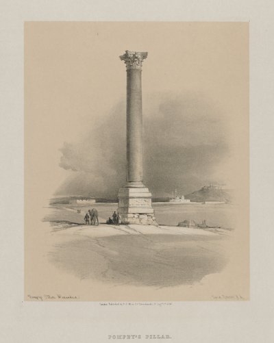 Egypten og Nubien, bind I: Pompeys søjle, Alexandria af Louis Haghe