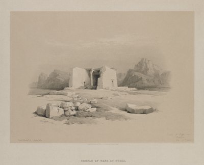 Egypten og Nubien, bind I: Templet ved Tafa i Nubien af Louis Haghe