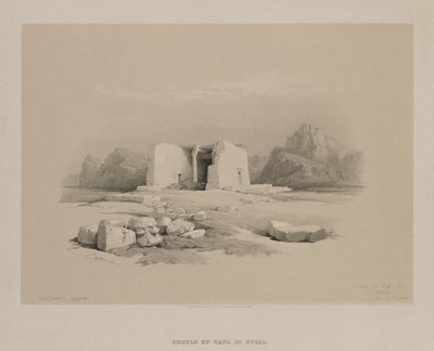 Egypten og Nubien, bind I: Templet ved Tafa i Nubien, 1846. af Louis Haghe