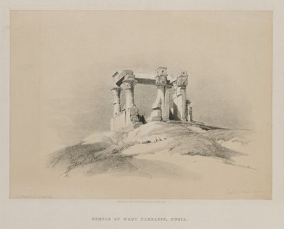 Egypten og Nubien, bind I: Wady Kardassy-templet i Nubien af Louis Haghe