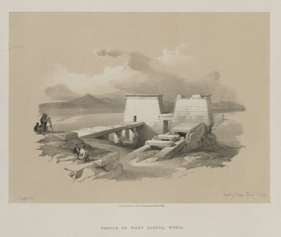 Egypten og Nubien, bind I: Wady Sabouas tempel, Nubien af Louis Haghe