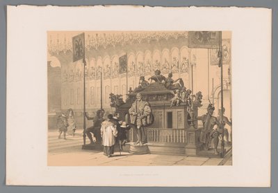 Graftombe van keizer Lodewijk de Beier te München Kejser Ludwigs grav i München (titel på objekt) af Louis Haghe