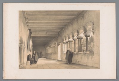 Kloster i Tongeren Le cloitre de Tongres (titel på objekt) af Louis Haghe