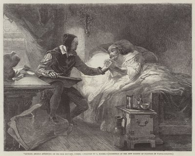 Michael Angelo deltager i sin syge tjener, Urbino af Louis Haghe