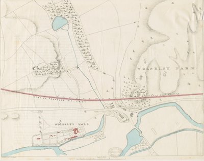 Wolseley Hall: litografi over tone, nd [1806-1885] af Louis Haghe