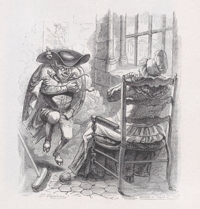 Den lille røde mand fra The Complete Works of Béranger, 1836. Skaber: Louis-Henri Brevière, Cesar-Auguste Hebert. af Louis Henri Brevière, Cesar Auguste Hebert