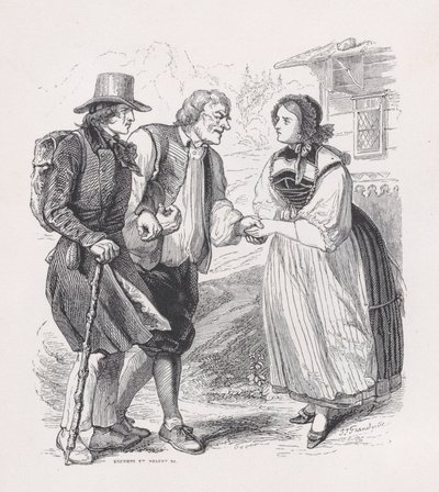 Den rejsende fra de komplette værker af Béranger, 1836. Skabere: Louis-Henri Brevière, Cesar-Auguste Hebert. af Louis Henri Brevière, Cesar Auguste Hebert