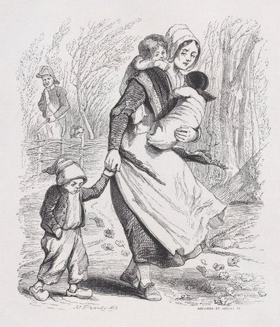 Jeanne, the Redhead fra The Complete Works of Béranger, 1836. af Louis Henri Brévière