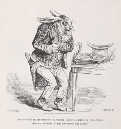 Min nye mester fra Scener fra Dyrenes private og offentlige liv, ca. 1837-47. af Louis Henri Brévière