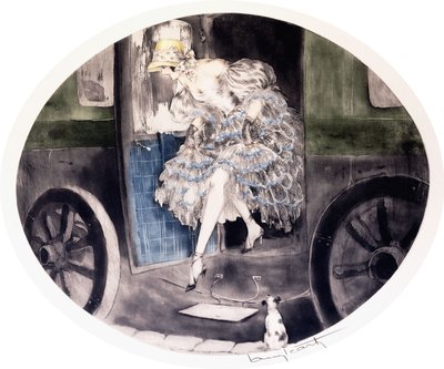 Afstigning fra vognen, ca. 1920-1930
