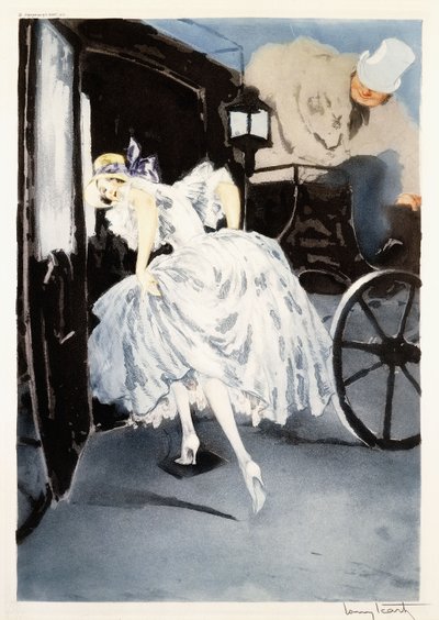 Afgang, ca. 1941 (ætsning og tørnål) af Louis Icart