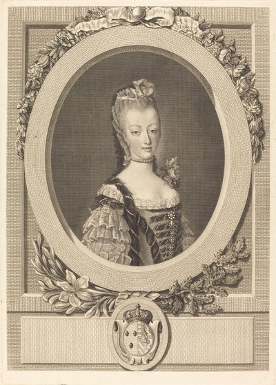 Marie-Antoinette af Frankrig af Louis Jacques Cathelin after Jean Martial Fredou