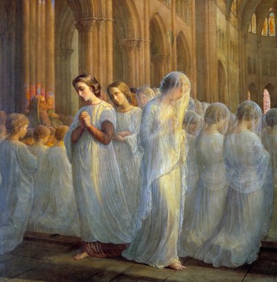 Sjælens digt; Første nadver. Maleri af Anne Francois Louis Janmot (1814-1892) af Louis Janmot