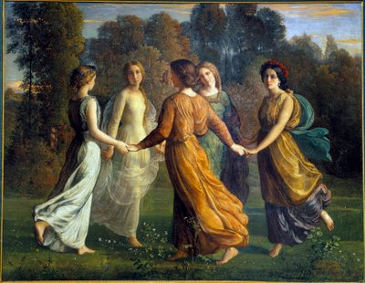 Sjælens digt; Solstråler. Maleri af Anne Francois Louis Janmot (1814-1892) af Louis Janmot