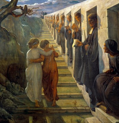 The poem of the soul; The evil path. Painting by Anne Francois Louis Janmotdani af Louis Janmot