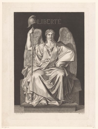 Allegorisk fremstilling af frihed Liberté (titel på objekt) af Louis Jean Allais