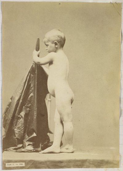 Studie af et nøgent barn, set fra siden af Louis Jean Baptiste Igout (attributed to)