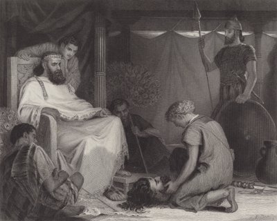 David førte Saul frem af Louis John Rhead