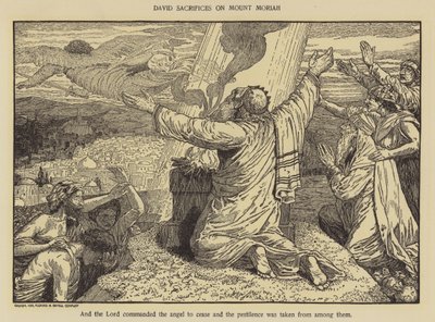 David ofrer på Moria-bjerget af Louis John Rhead