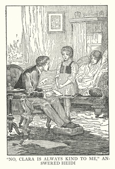 Illustration til Heidi af Johanna Spyri (litografi) af Louis John Rhead