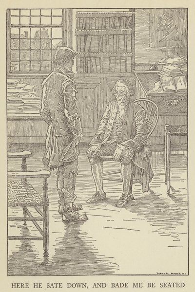 Illustration til Kidnapped af Robert Louis Stevenson af Louis John Rhead