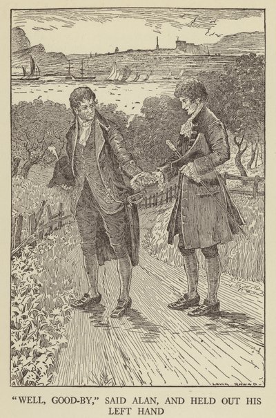Illustration til Kidnapped af Robert Louis Stevenson af Louis John Rhead
