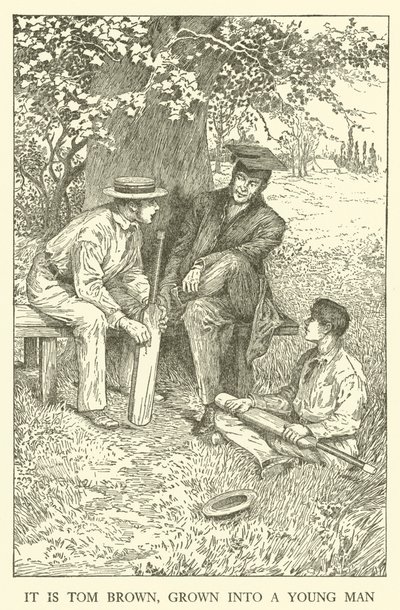 Illustration til Tom Browns skoledage (gravering) af Louis John Rhead
