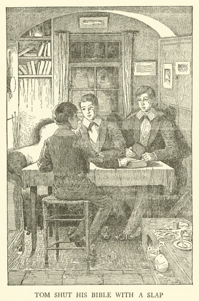 Illustration til Tom Browns skoledage (gravering) af Louis John Rhead