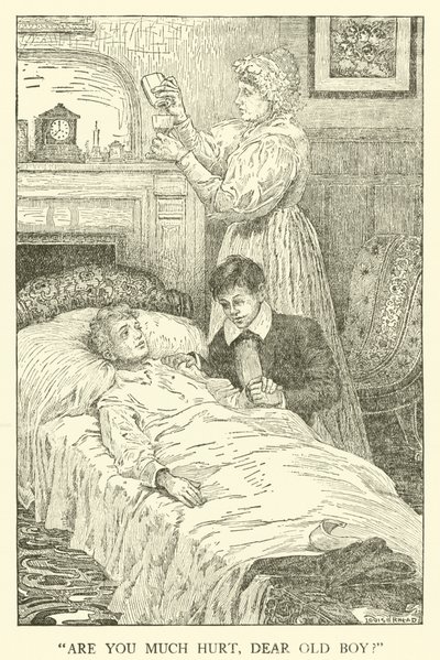Illustration til Tom Browns skoledage (gravering) af Louis John Rhead