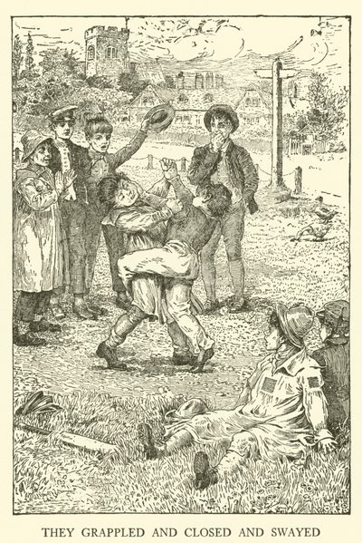 Illustration til Tom Browns skoledage (gravering) af Louis John Rhead