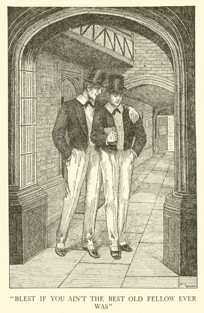 Illustration til Tom Browns skoledage (gravering) af Louis John Rhead
