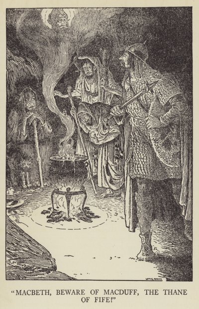 Macbeth, pas på Macduff, Thane of Fife! af Louis John Rhead