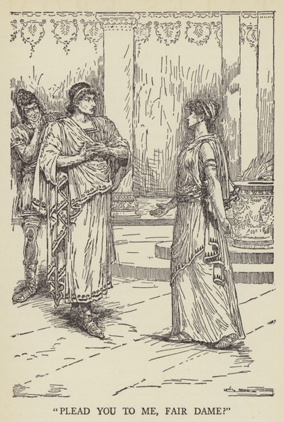 Vil du bede mig om det, smukke dame? af Louis John Rhead