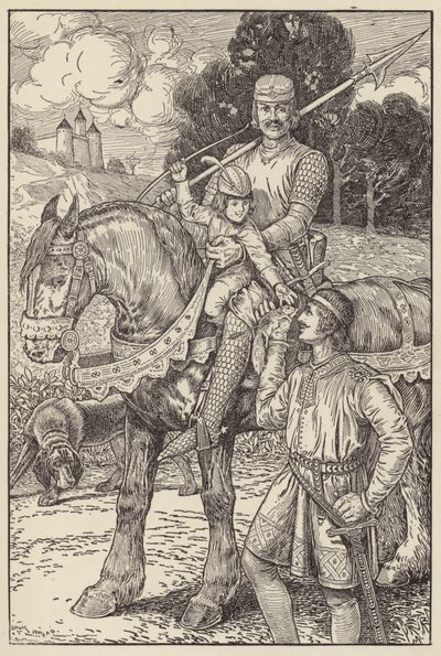 Robert ville skyde med sin egen lille bue mod egerne af Louis John Rhead