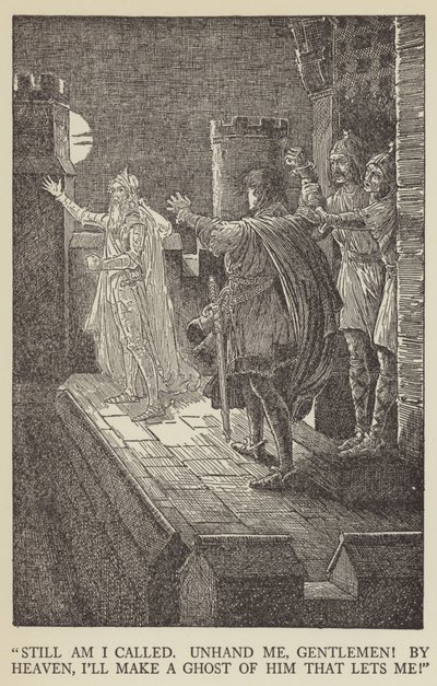 Stadig kaldes jeg, løs mig, mine herrer! ved himlen, Ill gøre et spøgelse af ham, der lader mig! af Louis John Rhead