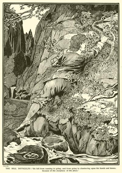 The Hill Difficulty (gravering) af Louis John Rhead