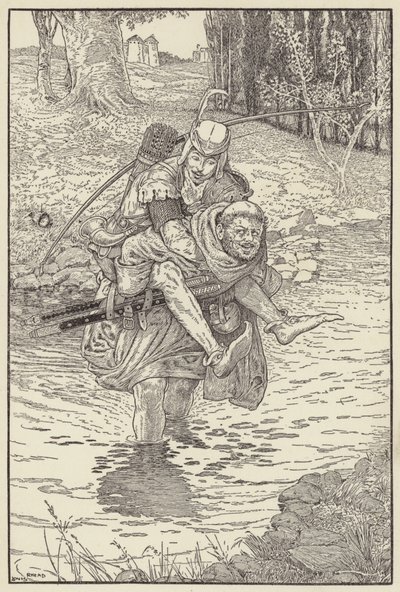 Munken tog Robin på ryggen af Louis John Rhead