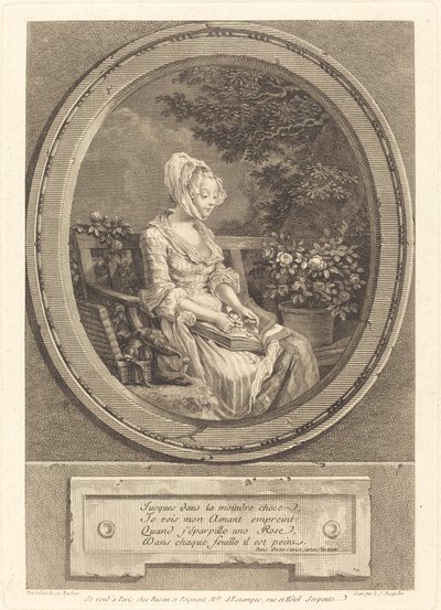 Ned til den mindste ting af Louis Joseph Masquelier after Pierre Antoine Baudouin