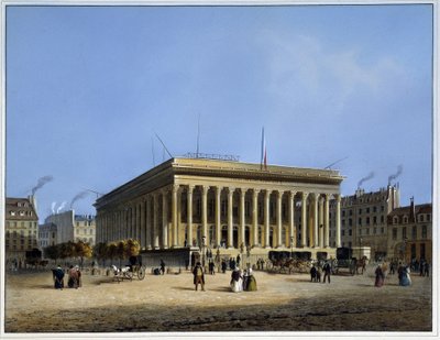 Bourse et Tribunal de Commerce - i “Paris en 1837” af Arnout af Louis Jules Arnout