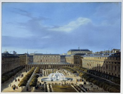 Palais-Royals have - i "Paris i 1837" af Arnout af Louis Jules Arnout