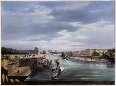 Le pont Royal - i "Paris i 1837" nær Arnout af Louis Jules Arnout