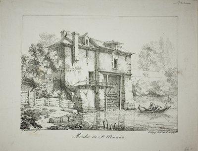 Mølle ved St. Maurice af Louis Jules Frederic Villeneuve
