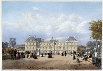 Le Palais du Luxembourg, på havesiden. I "Paris og omegn" af Louis Julien Jacottet