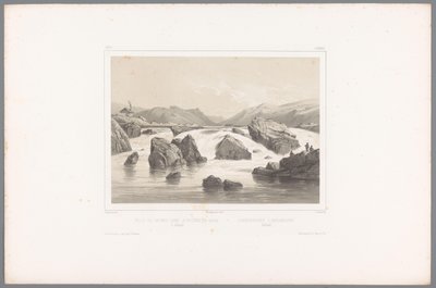 Laksefiskere ved Kassa å i Halland Pêche du saumon dans la rivière de Kassa à Halland / Laxefiskeriet i Kassaelven, Halland (titel på objekt) Faces in Scandinavia (serietitel) Vues du Nord. Ruskind (serietitel) af Louis Julien Jacottet