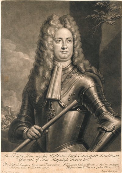 Højre ærede William Lord Cadogan, generalløjtnant for Hans Majestæts styrker af Louis Laguerre