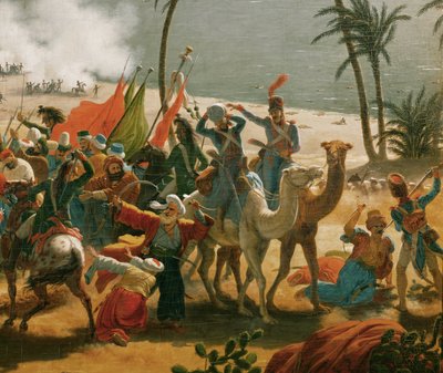 Slaget ved Aboukir (olie på lærred) af Louis Lejeune